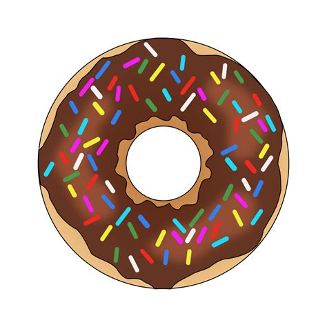 Onlinelabels Clip Art Rainbow Sprinkles Donut