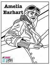 Earhart Amelia Exhibits sketch template
