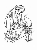 Coloring Pages Barbie Rocks Cat sketch template