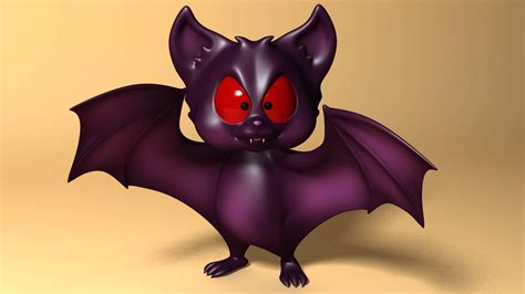 cartoon bat 3d model by supercigale