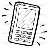 Mobile Phone Sketch Drawing Smartphone Cell Device Stock Illustration Doodle Vector Royalty Getdrawings Drawings sketch template