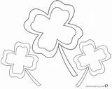 Kids Coloring Pages Clover Leaf Four Easy Printable sketch template