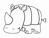 Rhino Coloring Baby Coloringcrew sketch template