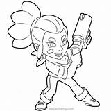 Brawl Shelly Stars Xcolorings 700px 51k sketch template