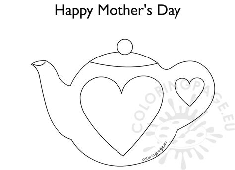 teapot mothers day card printable template printable templates