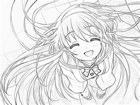 ideas cute anime girls coloring pages home family style