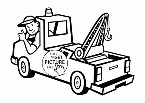 black  white drawing   man driving  truck   words