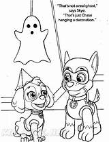 Coloring Paw Patrol Halloween Pages Book Popular Printables sketch template