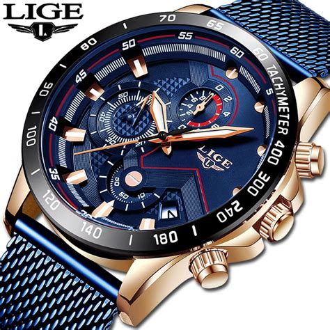 Lige Official Store New Mens Watches Top Brand Luxury