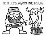 Lumberjack Coloring Pages Printable Lumberjacks Birthday Party Launching Plushies Tees Fabric Available Now Template Hat Birthdays Printing Twin Games First sketch template