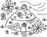 Coloring Honeycomb Proverbs Designlooter Beehive Marker Markers sketch template