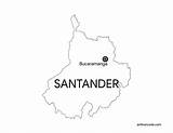 Mapa Santander Colorear Departamento sketch template
