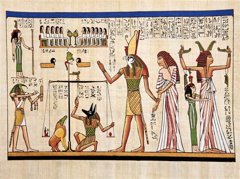 Painting Ancient Egyptian Heiroglyphics Horus Thoth Anubis Mural Poster