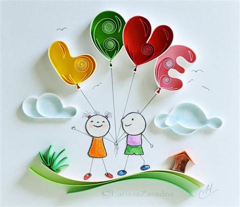 quilling wall art love paper art wedding gift etsy quilling wall
