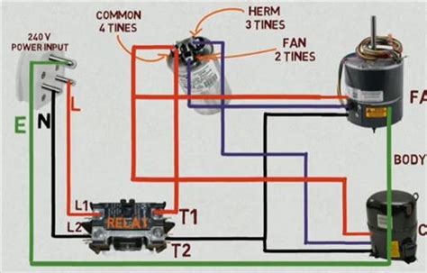 prong ac capacitor wiring diagram