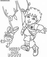 Diego Dora Coloring Pages Drawing Print Colorings Getdrawings Coloringway sketch template
