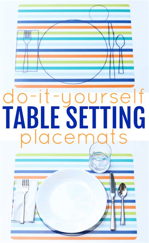 diy table setting placemats   teach  child