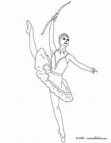 Ballerina Coloring Pages Performing Color Hellokids Print Online Dance sketch template