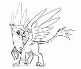 Gilda Gryphon Pony sketch template