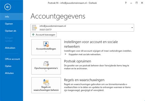 mail instellen  outlook kennisbank