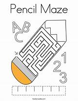 Maze Pencil Coloring Noodle Twistynoodle Built California Usa Choose Board sketch template
