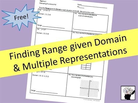 multiple representations worksheet  math worksheets  answer key