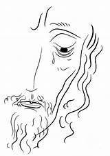Jesus Christ Easy Face Sketch Drawing Boubin Michal Drawings Tears Simple Pencil God Wept Paintingvalley Sketches Back 2nd Uploaded October sketch template