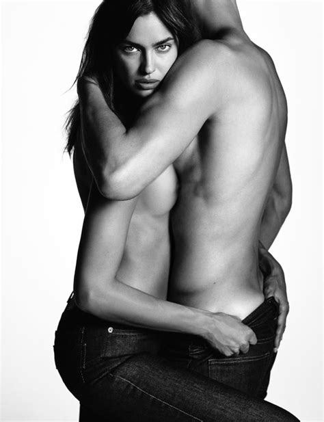 irina shayk and chris moore for givenchy jeans spring summer