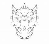 Mask Creepy Coloringonly sketch template