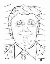 Donald Trump Coloring Pages Easy Drawing Sharpie Color Draw Drawings Printable Getcolorings Election Away Paintingvalley sketch template