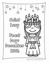 Lucy Coloring Saint St Lucia Worksheet Printable Packet Printables Version Reallifeathome Kids Activities Catholic Also Available Designlooter Preschool Santa Includes sketch template