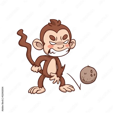 angry monkey cartoon mascot stock vector adobe stock