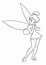 Tinkerbell Coloring Pages Disney sketch template