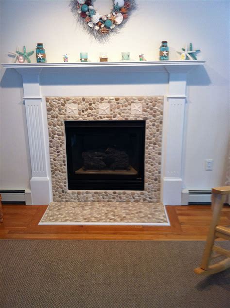 java tan  white pebble tile fireplace tile home depot wood tile mosaic tile fireplace