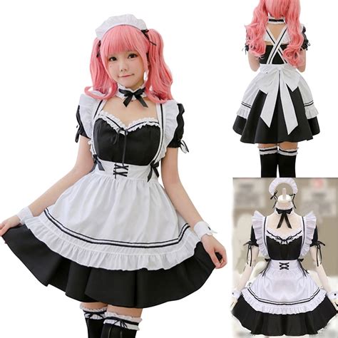 Naiflowers Japanese Anime Maid Dress For Women Cosplay Costume Sweet