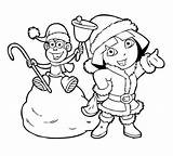Dora Coloring Pages Christmas Winter Boots Kids Explorer Printable Color Princess 14c5 Colorings Print Getcolorings Games Getdrawings Colouring Coloriage sketch template