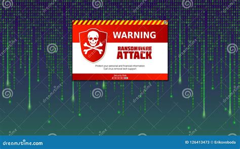 alert message  virus detected ransomware attack identifying computer virus  binary