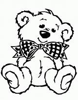 Bear Teddy Colouring Clipart Coloring Pages Library sketch template