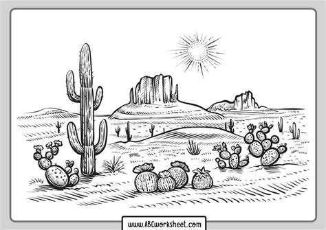 desert coloring pages printable printable templates