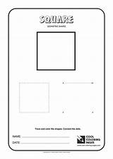 Shapes Geometric Coloring Square Pages Cool sketch template