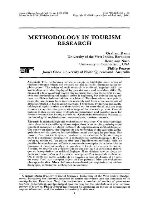 methodology  tourism research  theory hypothesis