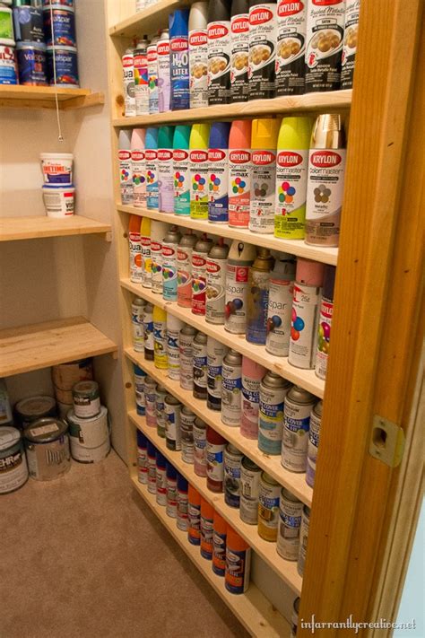 diy spray paint shelf holds  cans infarrantly