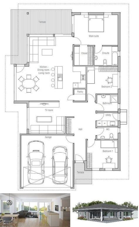unique modern narrow lot house plans  home plans design