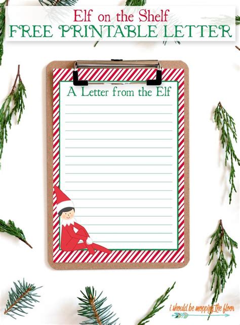 elf   shelf printable letter elf    elf letters