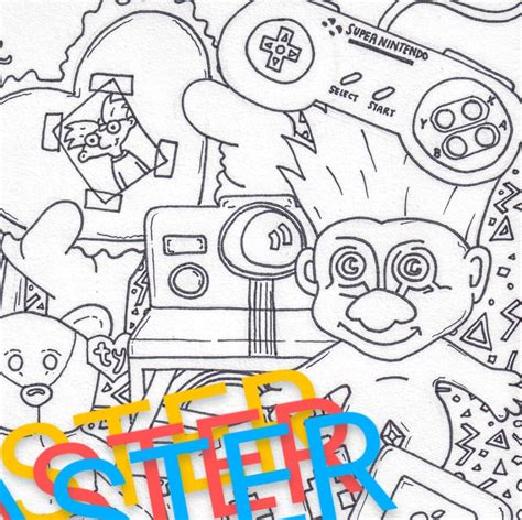 nostalgic ss hand drawn coloring page instant digital etsy