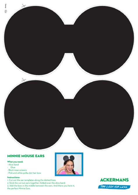 minnie mouse ears template printable