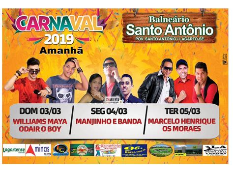 agenda carnaval balneario santo antonio  portal lagartensecombr