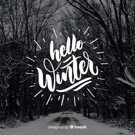 winter lettering  vector