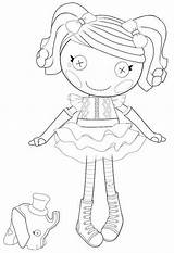 Lalaloopsy Peanut Coloring Big Clowning Around Just Color Size Print sketch template