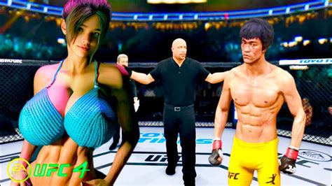 Ps5 Bruce Lee Vs Muscular Woman Athlete [ea Sport Ufc 4]🥊 Youtube